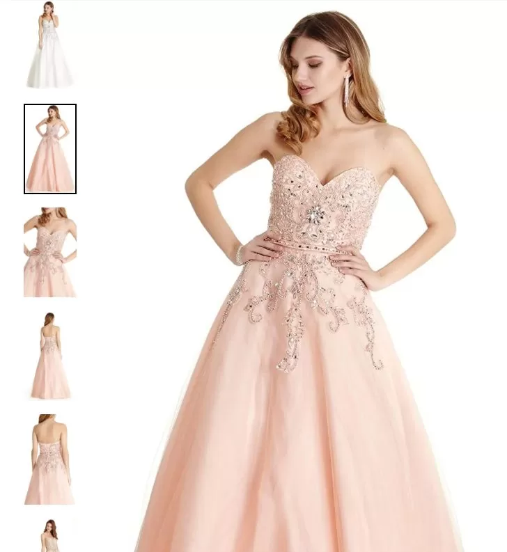 Aspeed Design Sweetheart Strapless Beaded Gown